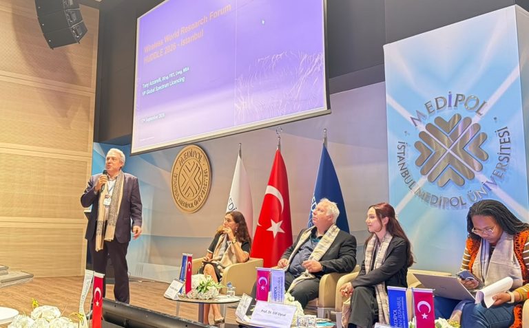 Prof. Elif Uysal on the WWRF Huddle 2026 panel at Istanbul Medipol University